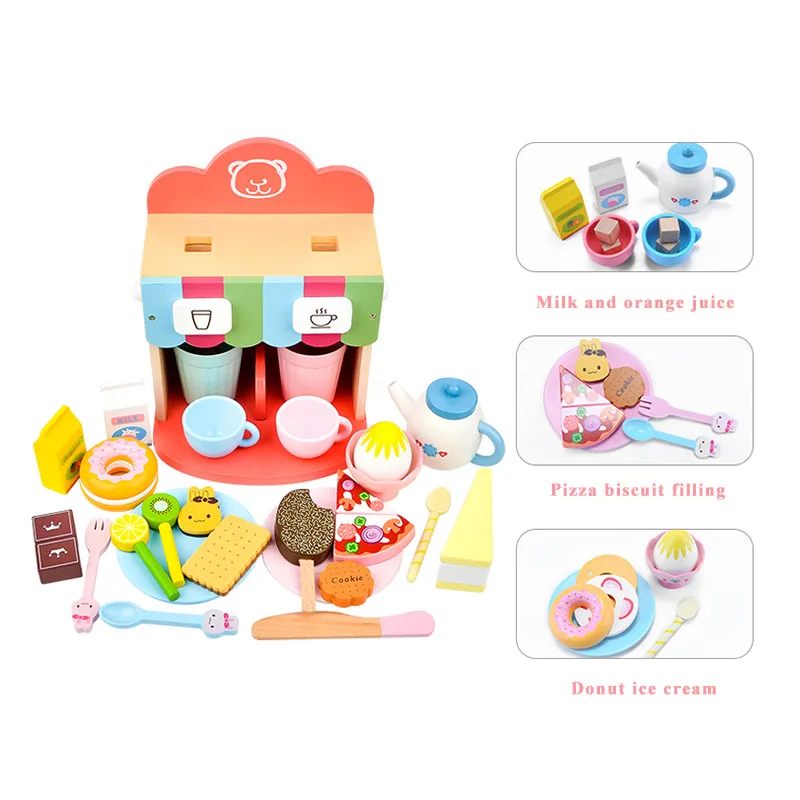 Игрушка Woo деревянная кофеварка послеобеденный чай кухонные игрушки детские