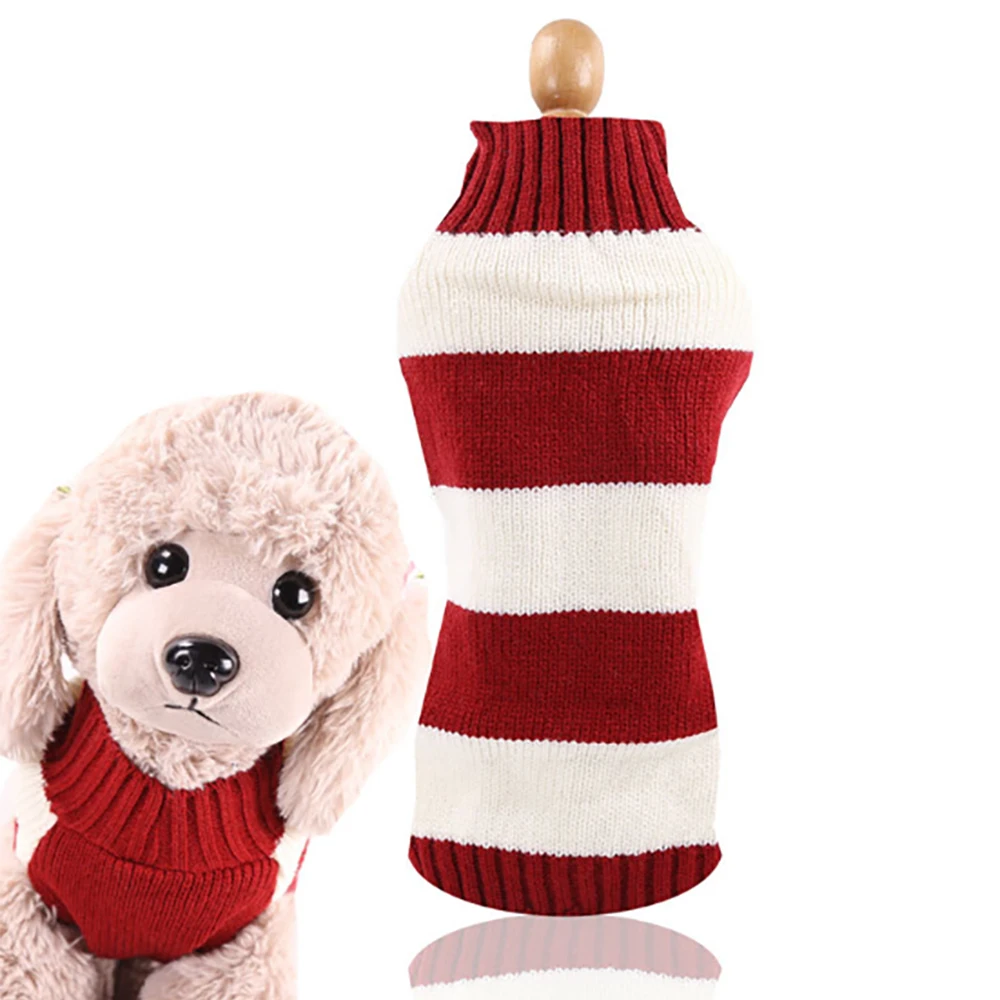 Свитера для маленьких собак вязаный свитер кошек теплый зимняя одежда средних