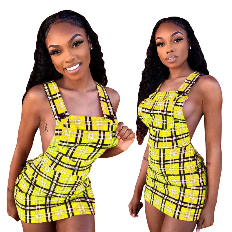 

Dress women's sleeveless suspenders summer 2021 retro dress
