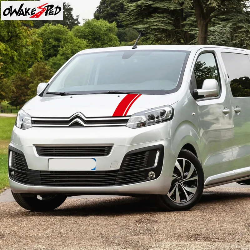 Для-Citroen Jumpy Spacetourer XS M XL гоночный Спорт Стайлинг виниловая наклейка на капот