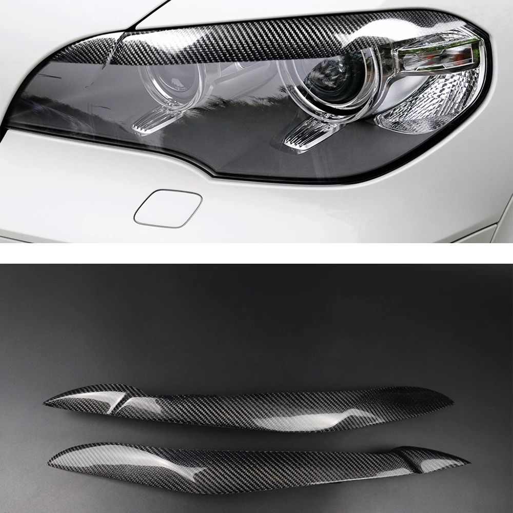 

Light Eyebrow Decoration Cover Trim Sticker Decal for BMW X5 E70 2010 2011 2012 Car Exterior Accessories