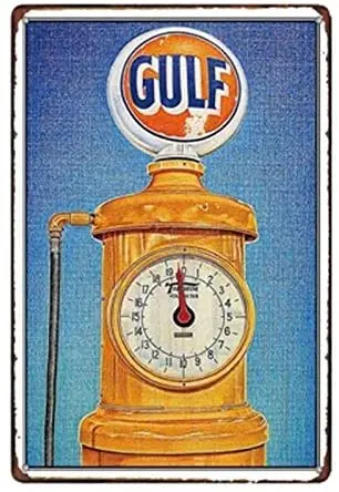

Metal Tin Sign Gulf Oil Bar Pub Home Vintage Retro Poster Cafe Art Decor Decorative Metal Wall Signs Hall Garage Poster TIN Sign