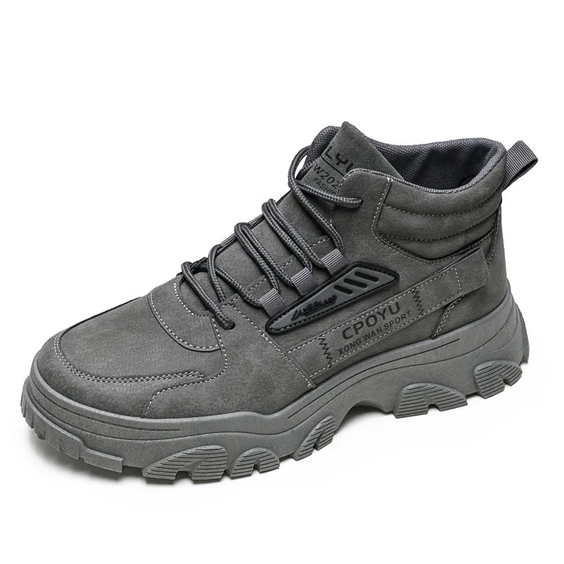 Мужские повседневные кожаные туфли дышащие на плоской подошве шнуровке удобные