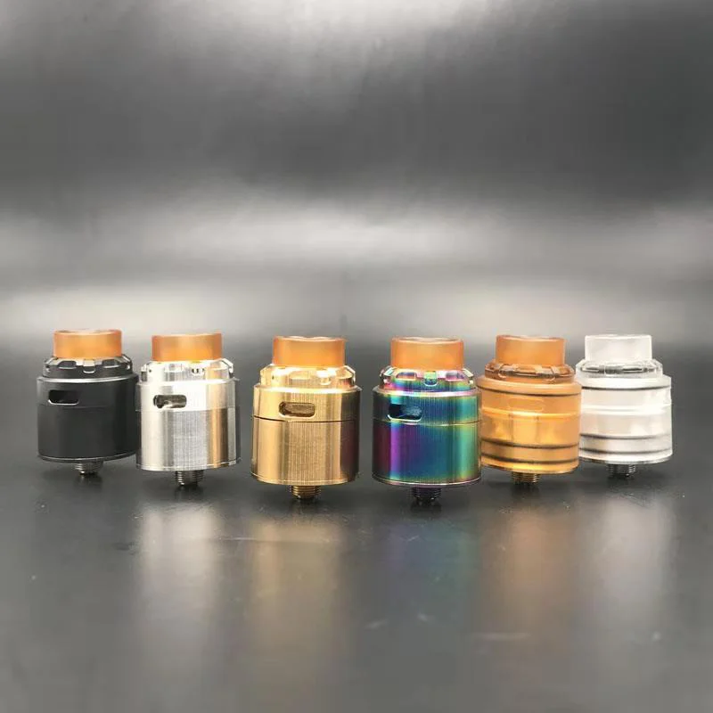 

Relod X RDA with BF Pin wide bore drip tip Rebuildable Dripping Atomizer vape 24mm Top Airflow Design Fit 510 squonk BF box mod