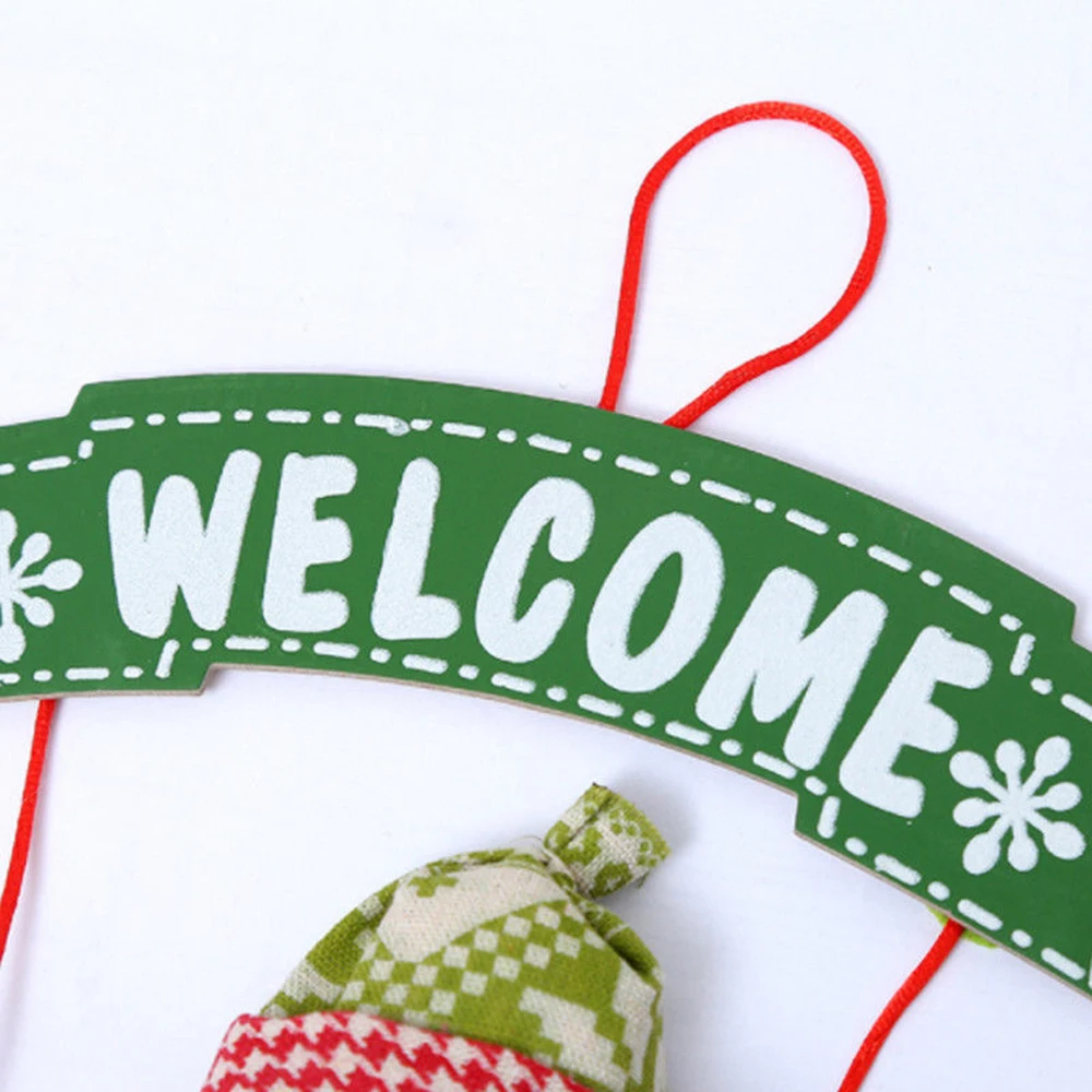 1Pcs Santa Claus Door Hanging Christmas Tree christmas decorations for home outdoor Non-woven Hanging Pendant Ornament Gifts