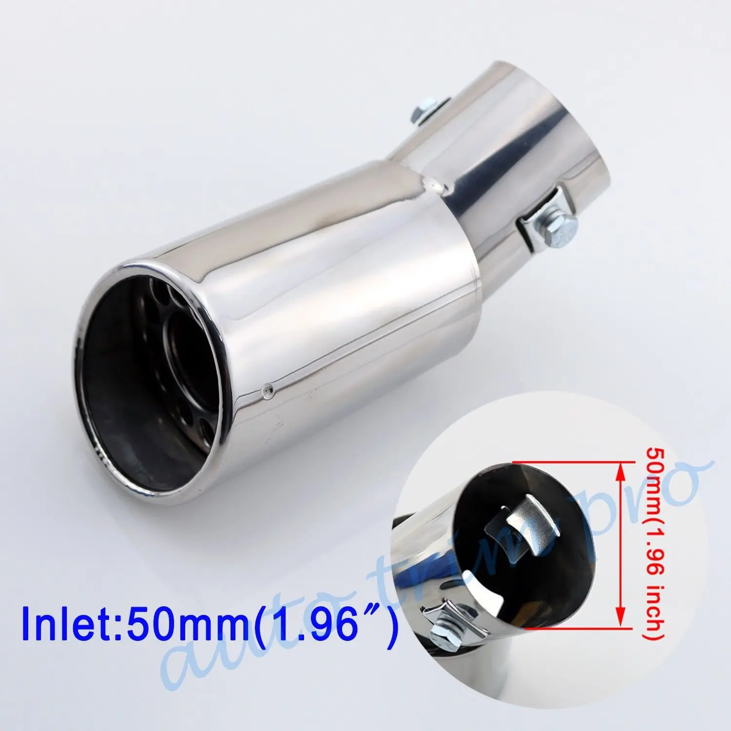 2 дюйма 50 мм Впускной Универсальный автомобильный глушитель задний наконечник