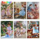 Полноразмерная Алмазная вышивка, сад, фотография девушки, мозаика, ручное хобби, декор Zs374