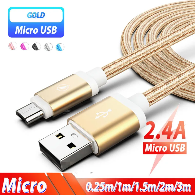 Cable Micro USB de 3m y 2m para mÃ³vil, Cable de carga...