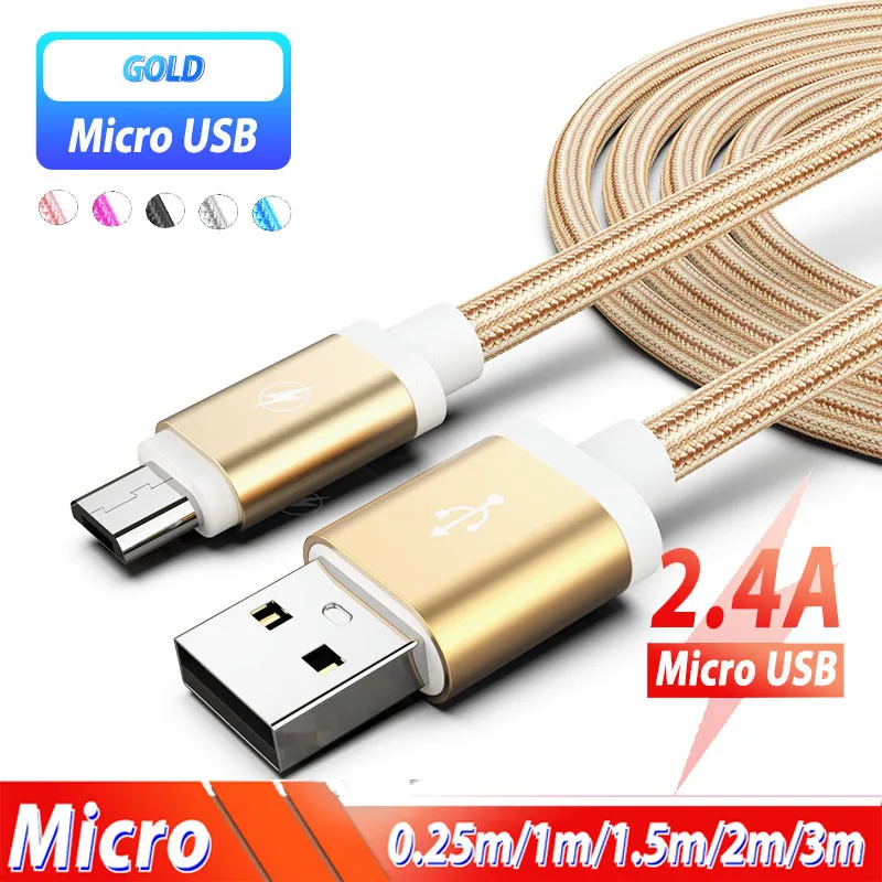 Кабель Micro USB 3 м 2 зарядный кабель для зарядки и передачи данных Huawei Y3 Y5 Y6 Y9 p smart 2019