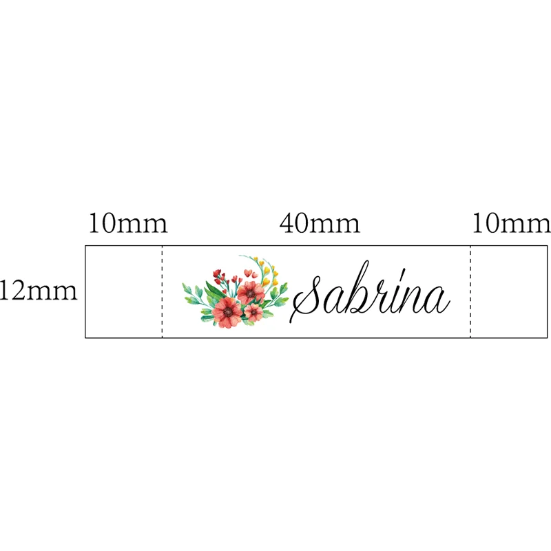 Этикетки для одежды Latype Brush 12x60 мм индивидуальные брендовые этикетки из