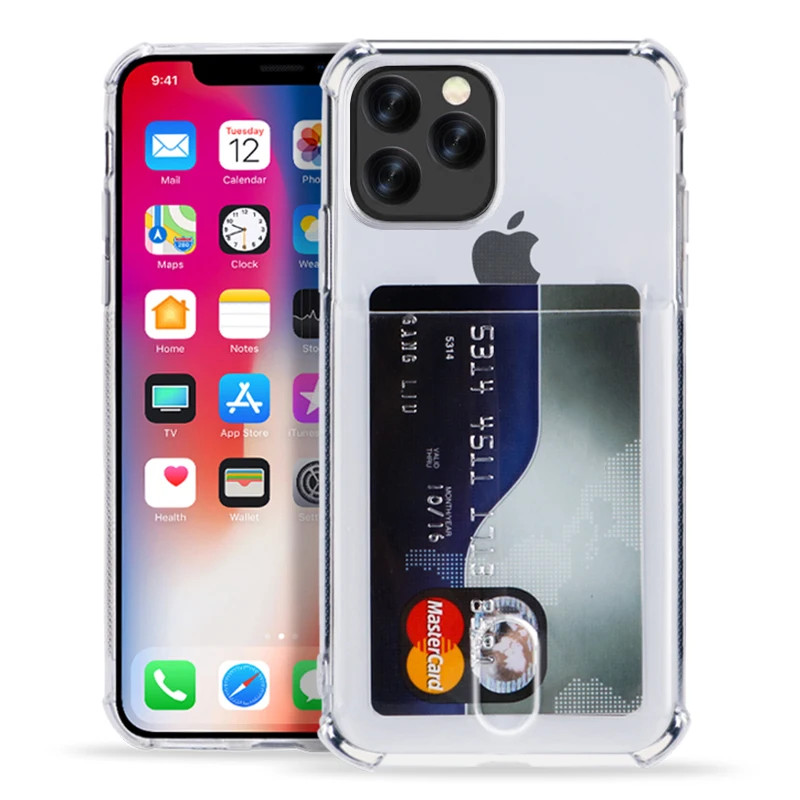Чехол с тяжелой защитой для iPhone 11 Pro X XR XS Max 6 6S 7 8 Plus, прозрачный чехол с отделением для карт, мягкий чехол для huawei mate 30 Pro P20 P30 Lite
