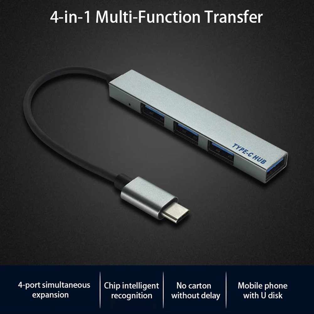 4-портовый разветвитель 480 м конвертер типа C на USB 2 0 OTG адаптер-кабель для Macbook Pro iMac