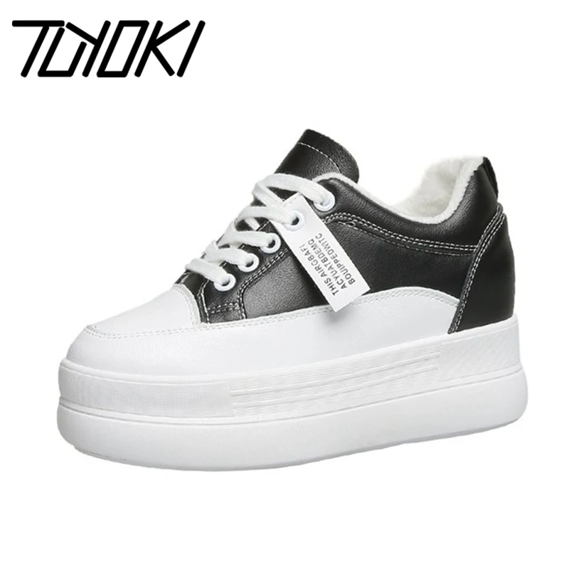 Tuyoki кроссовки женская обувь круглый носок толстая подошва платформа