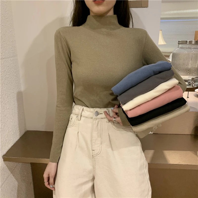 

Make firm offers qiu dong brim spontaneous heat DE velvet render unlined upper garment, female within half a turtle neck thicken