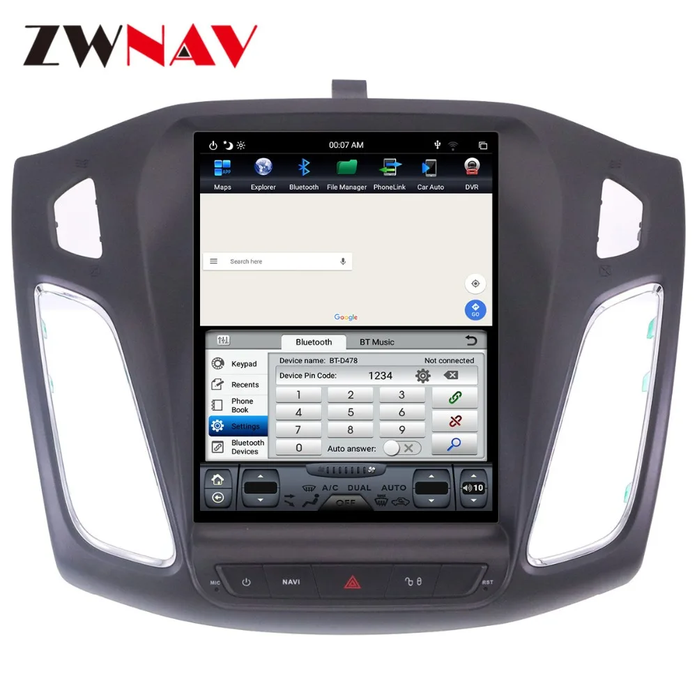 Тесла стиль Android 8 большой экран автомобиля нет dvd-плеер gps навигация для Ford Focus 2012- Авто navi Стерео головное устройство мультимедиа