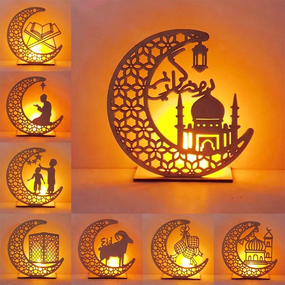 

DIY Ramadan Decoration Ornament Led Light Palace Eid Mubarak Decor Muslim Craft Suppiles Ramadan Decoration for Home Party Decor