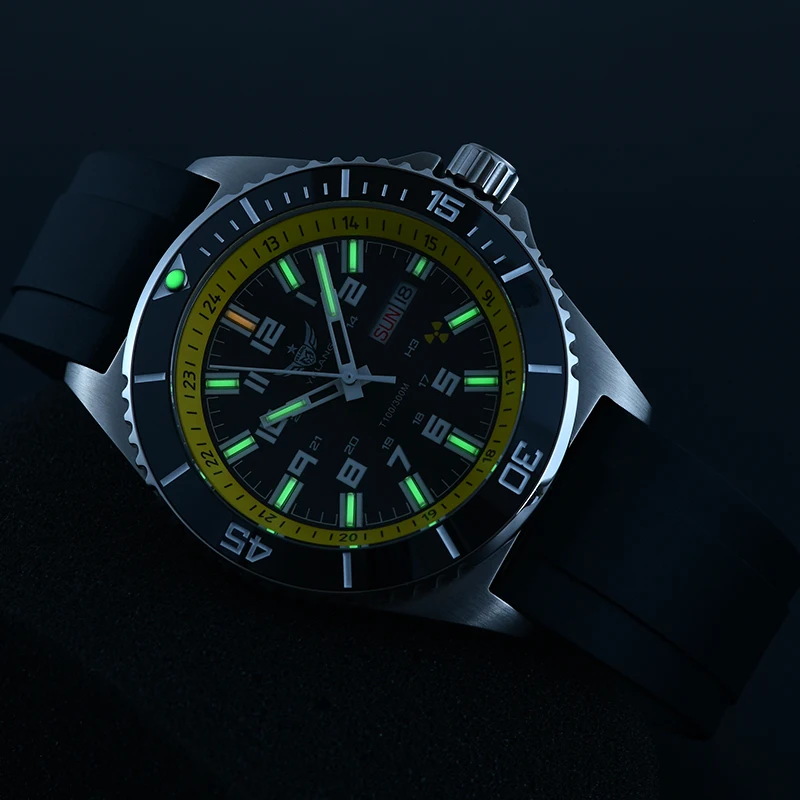 Часы наручные Yelang мужские с автоподсветкой 300 м водостойкие | Наручные часы