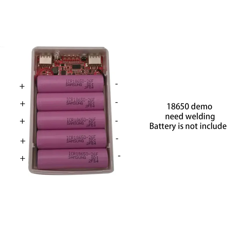 Корпус и чехол для внешнего аккумулятора 18650 без на солнечной батарее 2 USB-порта |