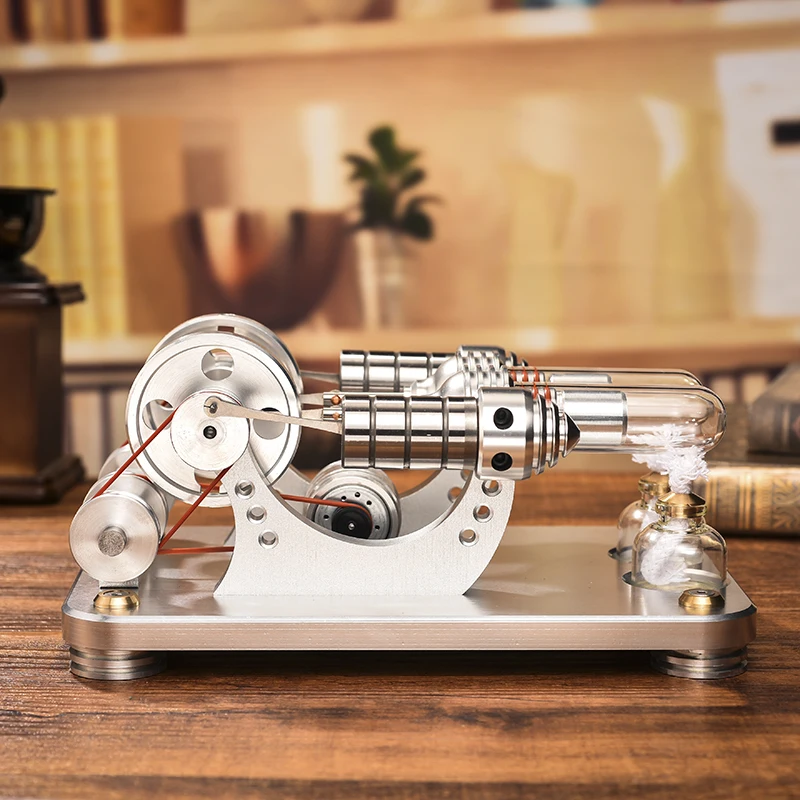 Stirling Engine Balance Standard Miniature Metal Generator Cylinder Mini 7 Year Old Twin Physics Experiment | Канцтовары для офиса