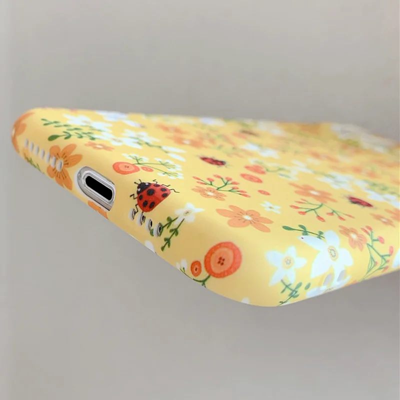 

Butterfly Phone Case for Iphone 12 11 Pro Max XR Mini X XS Max 7 8 Plus Soft TPU Matte Water Stickers Flower Back Cover