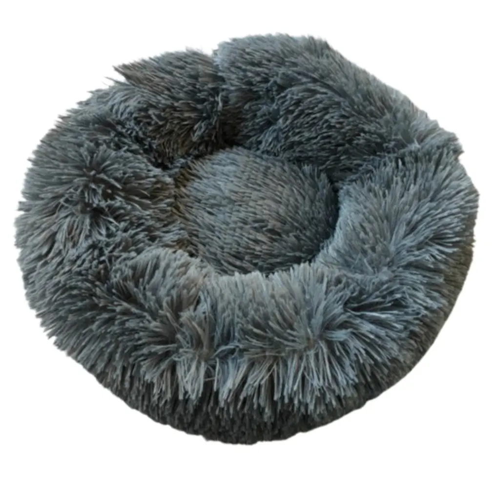 

Vacuum Compression Plush Pet Mat Round PP Cotton Super Soft Cat Puppy Dog Portable Winter Warm Nest Antiskid Sleeping Cushion