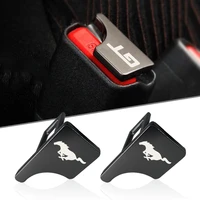car seat belt buckle protective cover pure metal brown dust proof for ford mustang cobra shelby gt500 gt350 accessories