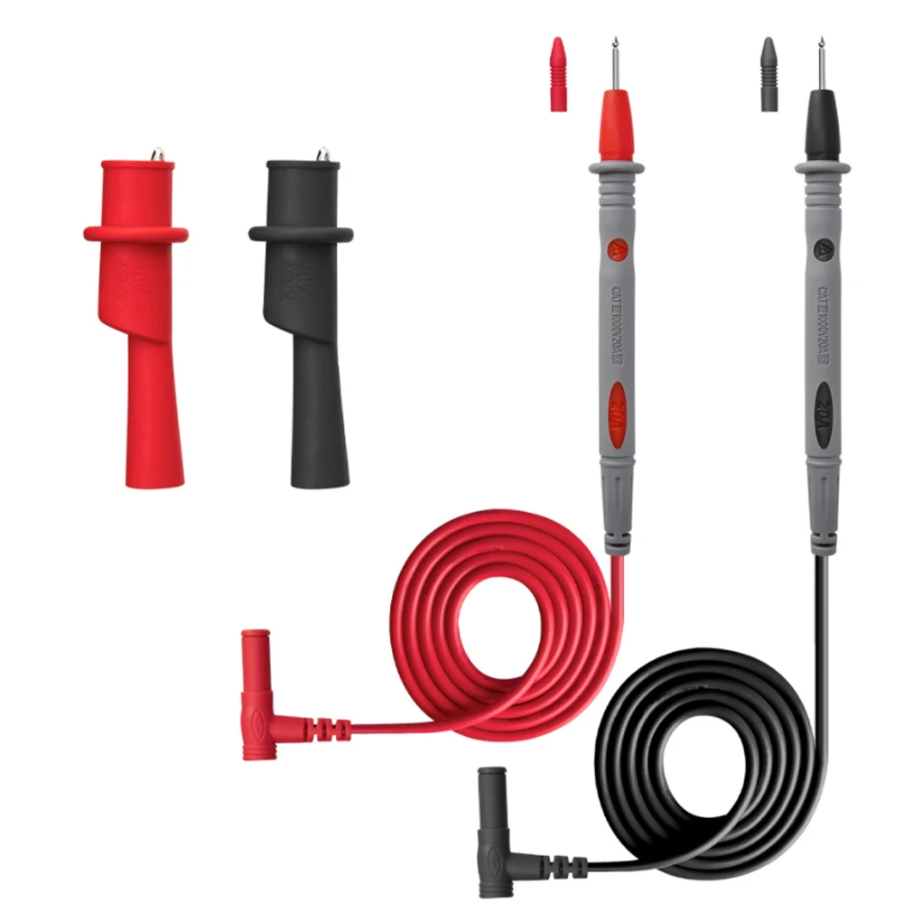 

Newest 1Pair Silicone Digital 1000V 20A Thin Tip Needle Multimeter Multi Meter Test Lead Probe Wire Pen Cable Multimeter Tester