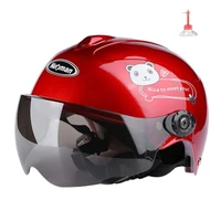 hot sell kids vintage motorcycle helmet jet capacetes de motociclista vespa cascos para moto cafe racer red color 48 to 52 cm