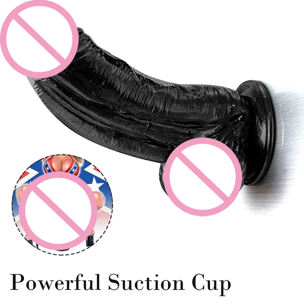 Огромный черный фаллоимитатор с мощной присоской для анальной игры взрослых