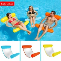 summer inflatable foldable floating row swimming pool water hammock air mattresses bed beach pool toy water lounge chair