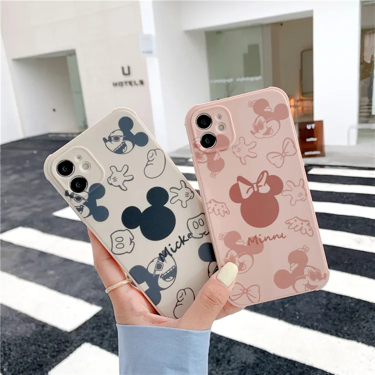 

2021 Disney Mickey Minnie for iPhone 7/8 plus x/xs xr xsmax 11 pro max 12pro max 12mini kawayi coupe phone case