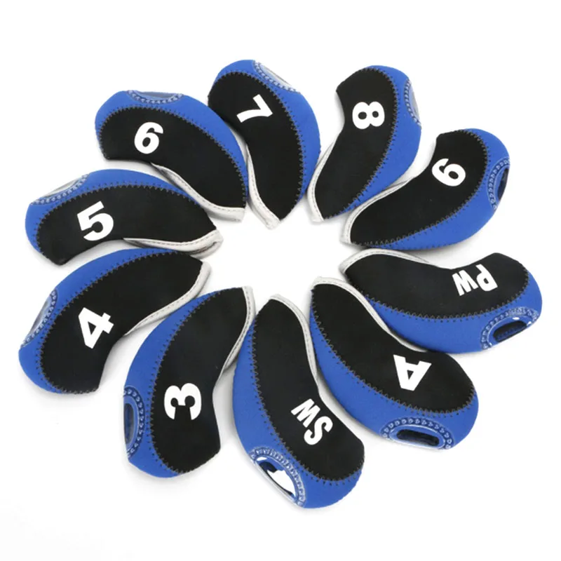 

10Pcs Golf Iron Covers Set for Club Mens Elasticity Protable Selections