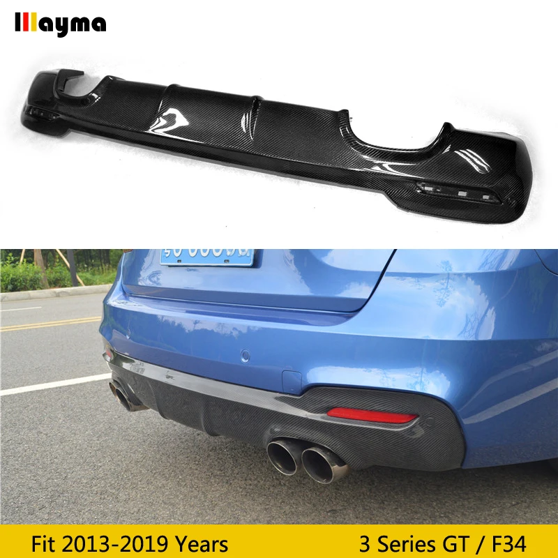 F34 GT M tech style диффузор заднего бампера из углеродного волокна для BMW 328i 330i 335i 340i sport