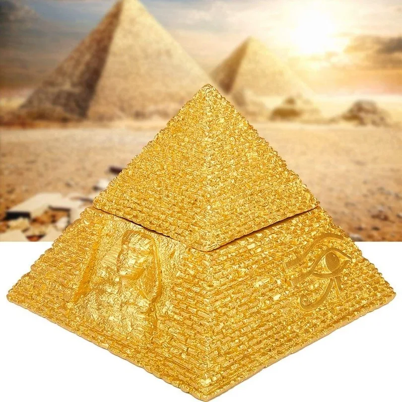 Золотая каменная энергетическая Пирамида Древняя египетская Гиза сувенир