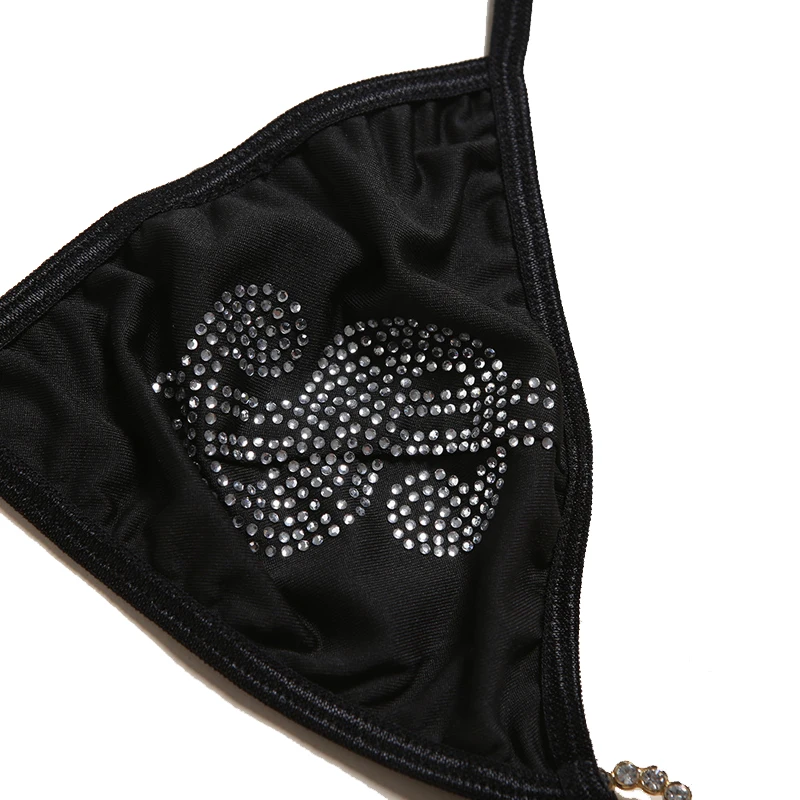 Черный сексуальный женский облегающий комплект бикини модная пляжная одежда из