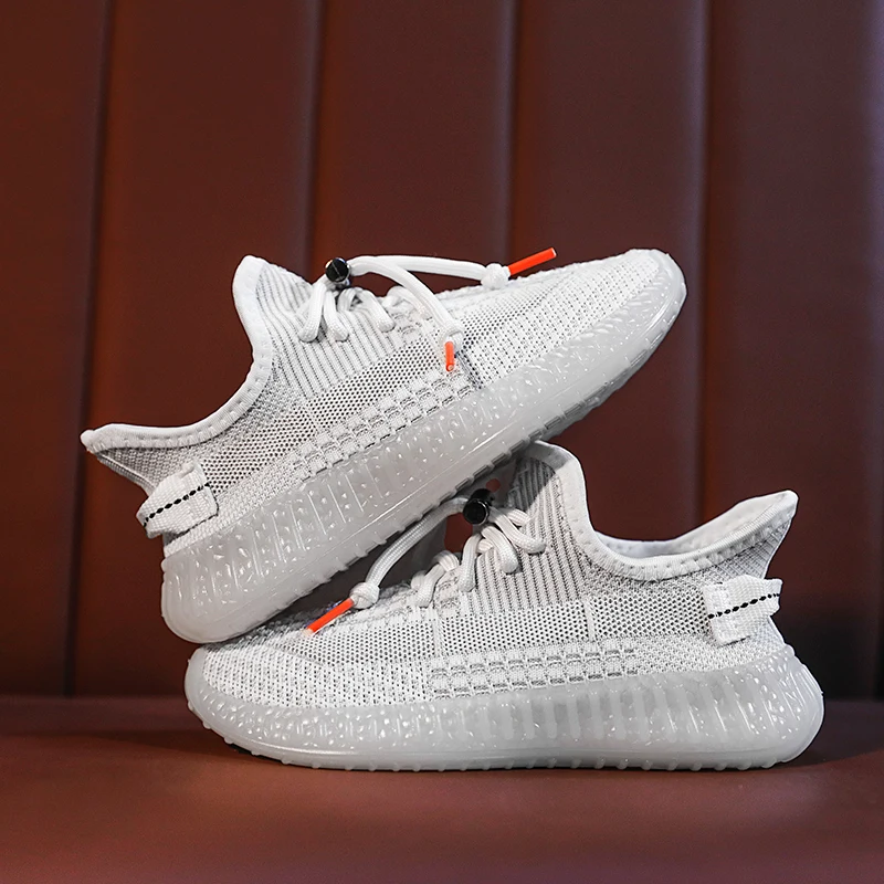 

Flying Woven Breathable Luminous Unisex Kids' Sneakers Anti-collision Boys Children's Running Shoes Girls Sports Casual Shoes