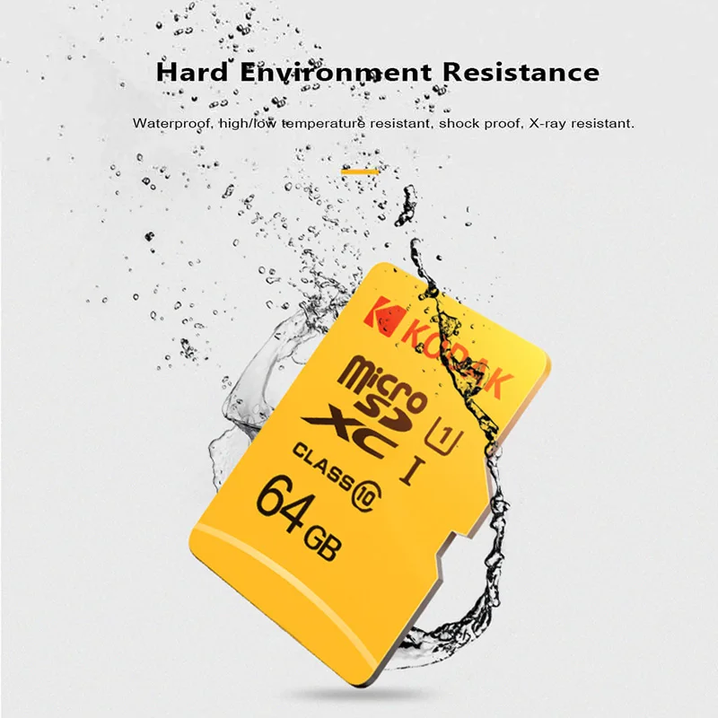 Карта Micro SD Kodak 256 ГБ класс 10 16 32 64 U3 4K высокоскоростная карта памяти флэш-карта 128