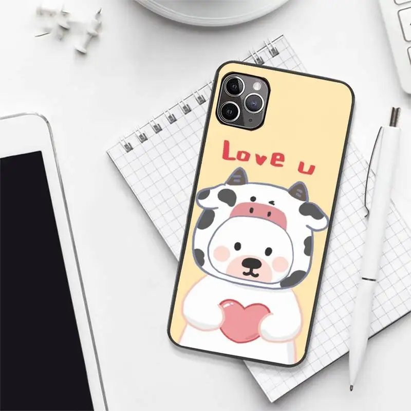 

Cute Cartoons Cows Phone Case for iPhone 7 8 11 12 Pro X XS XR Samsung A S 6 7 9plus 10plus 21s 71