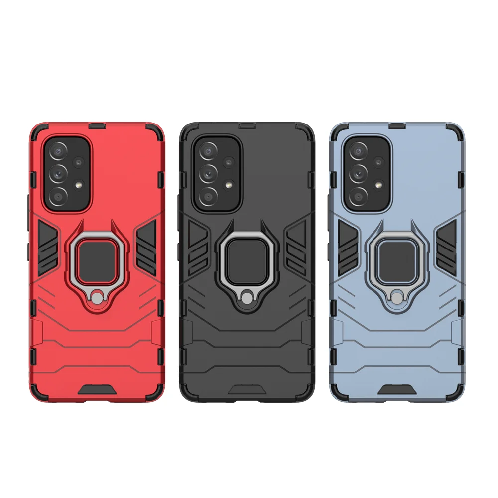 For Samsung Galaxy A53 5G Luxury Ring Back Cover Stand Armor ShockProof Case A 53 SamsungA53 Phone | Мобильные телефоны и