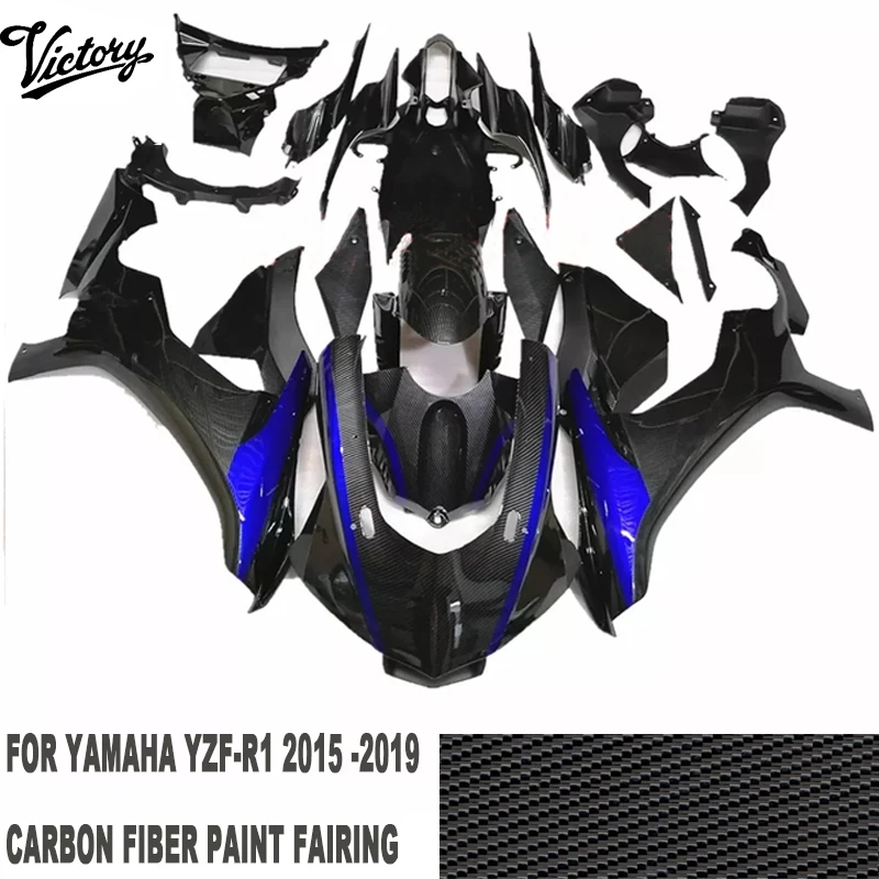 

Motorcycle Accessories Carbon Fiber Color Matching Fairing Kit ABS Injection Molding Suitable for YAMAHA R1 2015 2016 2017 2018