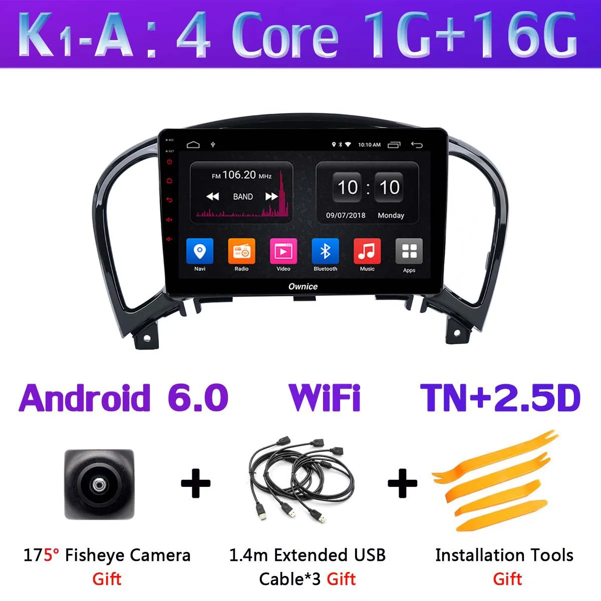 K1-A 360 ° панорамный Android 9,0 4G+ 64G gps радио CarPlay SPDIF DSP Автомобильный мультимедийный плеер для Nissan Juke YF15 Infiniti esq 2010 - Цвет: K1-A