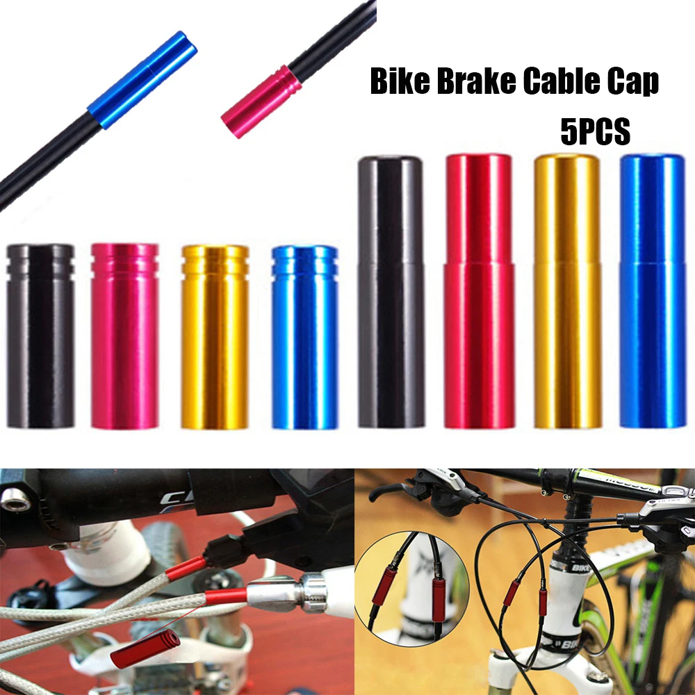 5 шт. цветная алюминиевая крышка тормозного троса для горного и дорожного