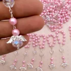 Крестики с ангельскими розами 5 шт., для крещения, для маленьких мальчиков и девочек, для крещения, первого церкви, причастия, центральный столик для свадебного стола, декоративный подарок