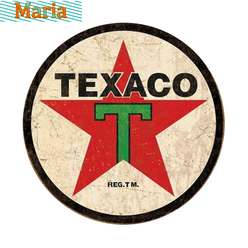 

Retro Texaco Vinyl Decal Stickers Retro People Cave Gas Oil Garage Wall Tools Auto Parts Bumper Motorcycle Helmet Decals