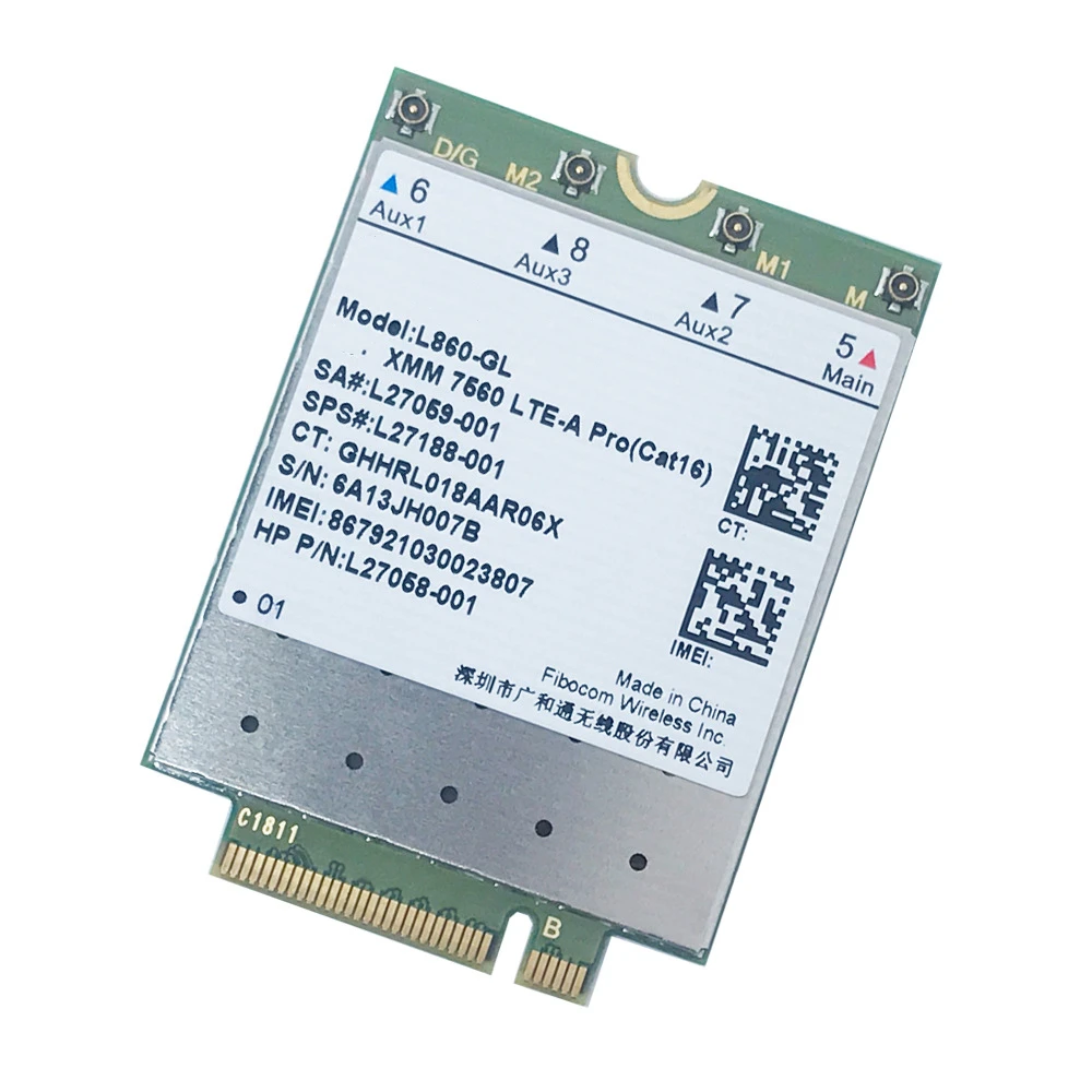 

L860-GL FDD-LTE TDD-LTE Cat16 4G Module 4G Card SPS#L27188-001 4G Card For HP laptop