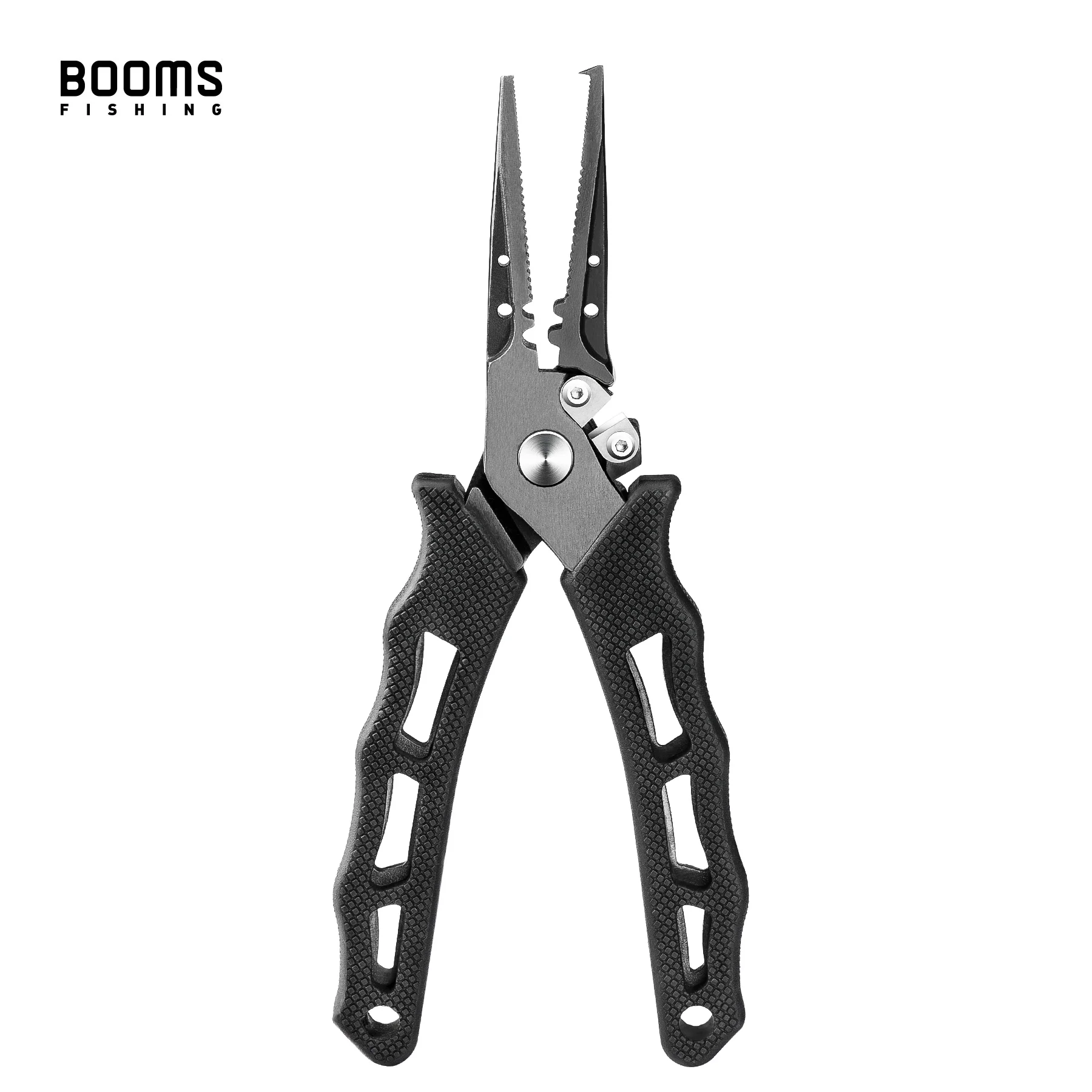 Booms Fishing F07 Stainless Steel Fishing Pliers Braid line Cutters Crimper Hook Remover Saltwater Resistant Fishing Gear Tool