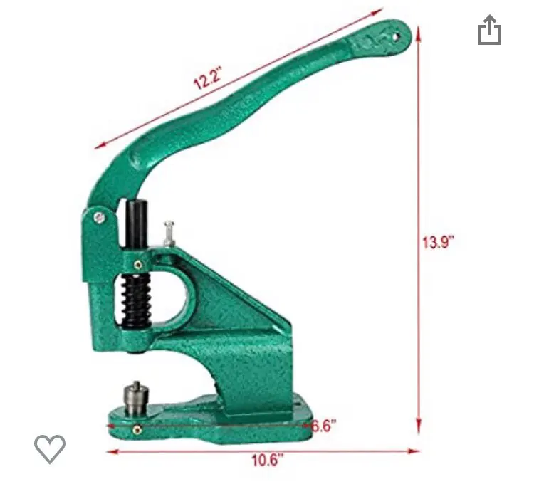 Инструмент для установки люверсов набор штампов Универсального Ручного
