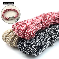 2meter braided cotton cord diy mixed flat rope handmade decoration belt necklace supplies for jewelry making accessories