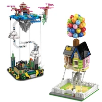 2021 new suspension balance myth moon guanghan temple building blocks legendary building city model childrens toy gift