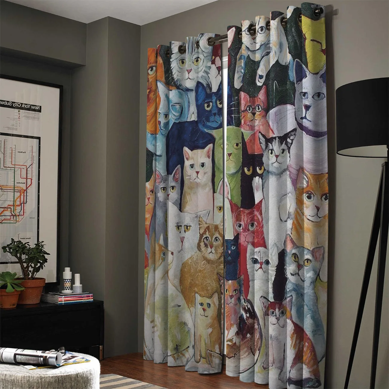 Группа кошек оконные шторы занавески балдахин комнатные большие для кухни декор